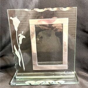 Handmade Badash China Crystal Frame Calla Lillies Handcut Beveled Lucerne Etched